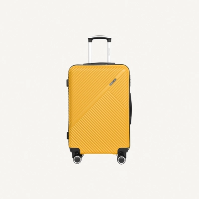 Para John ABS Material 3-Piece Hardsided Luggage Set | 4-Wheel Spinner Trolley | Small (10kg), Medium (20kg), Large (30kg)yellow-2
