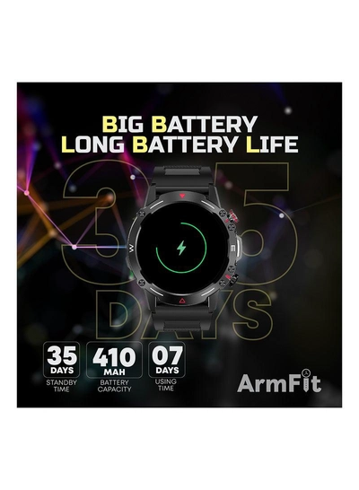 ARMFIT Hulk Smartwatch For Men, AMOLED Always On Display Bluetooth Calling Waterproof Fitness Watches Compatible With Android iOS Black-5