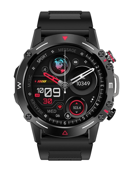 ARMFIT Hulk Smartwatch For Men, AMOLED Always On Display Bluetooth Calling Waterproof Fitness Watches Compatible With Android iOS Black-0
