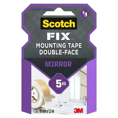  3M Scotch Fix Double-Face Mirror Mounting Tape – 19 mm x 1.5 m-0