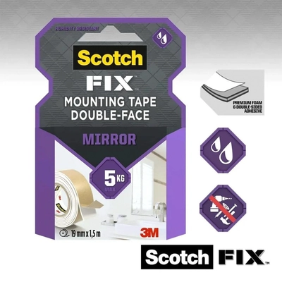  3M Scotch Fix Double-Face Mirror Mounting Tape – 19 mm x 1.5 m-5