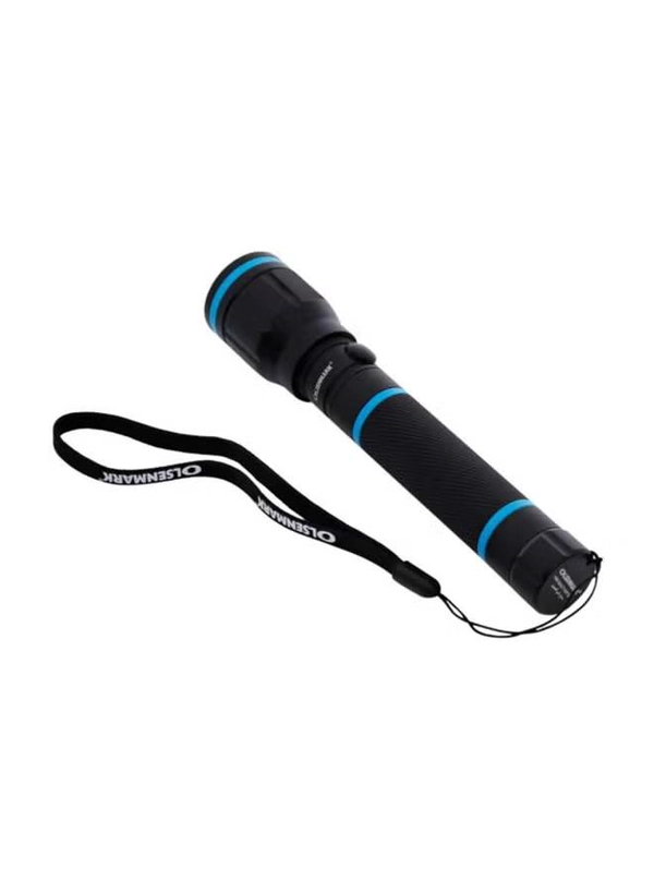 Olsenmark Rechargeable Waterproof LED Flashlight Black/Blue