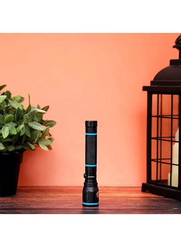 Olsenmark Rechargeable Waterproof LED Flashlight Black/Blue