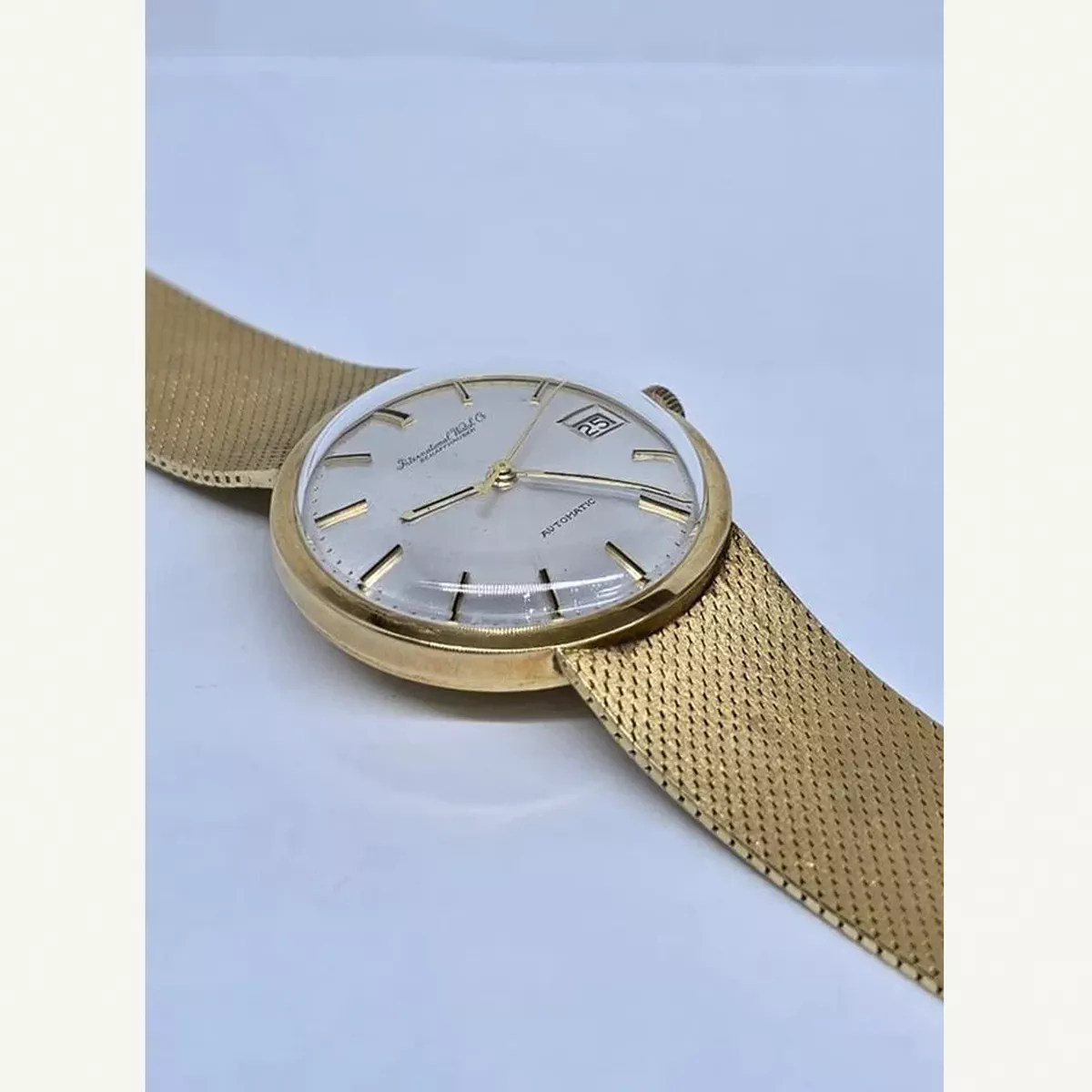 IWC Full Yellow Gold Vintage Silver Dial 35mm Used (Fair) | Year of production 2002 (Approximation) | No original box | No original papers-2-2