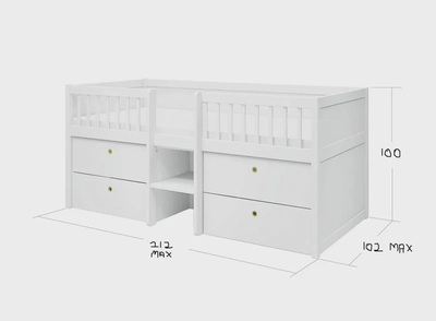 Flexa Freya Single Storage Bed-2