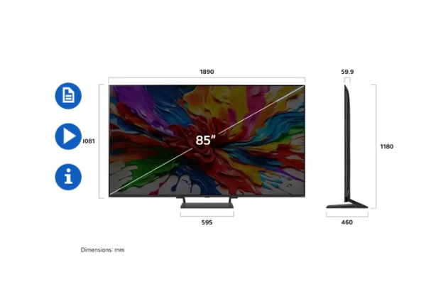 LG 85″ QNED evo AI QNED93 MiniLED 4K 120Hz Smart TV AI Magic Remote Dolby webOS25 (2025 Model)