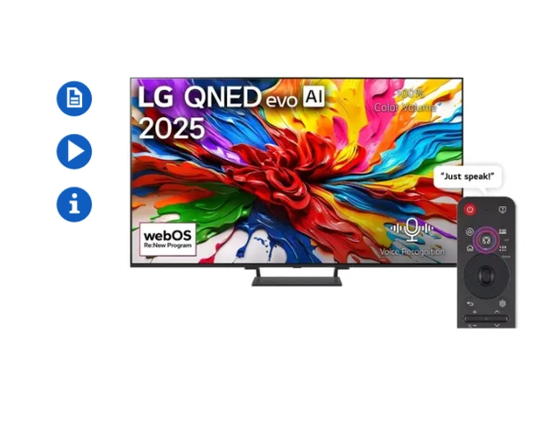 LG 85″ QNED evo AI QNED93 MiniLED 4K 120Hz Smart TV AI Magic Remote Dolby webOS25 (2025 Model)