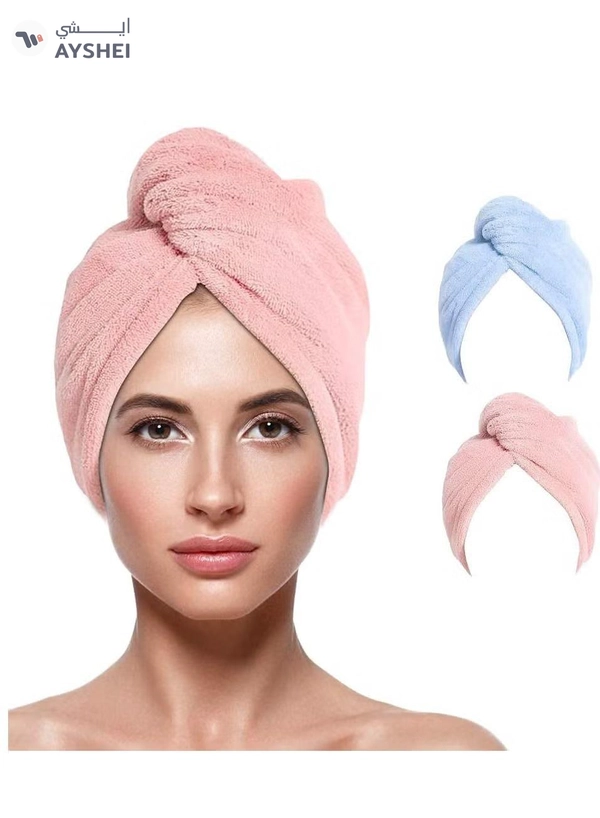 ORiTi Microfiber Hair Towel Wrap, 2 Pack 25x65cm