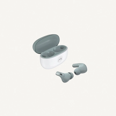 Motorola Moto Buds 2, Pantone Gray Mist, Hi-Res Audio, Dynamic Active Noise Cancelling-0