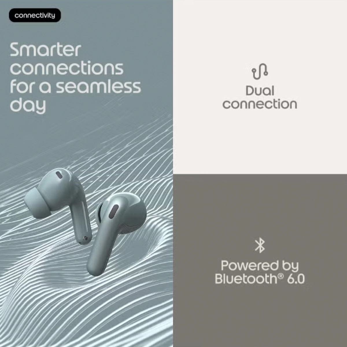 Motorola Moto Buds 2, Pantone Gray Mist, Hi-Res Audio, Dynamic Active Noise Cancelling-5-5