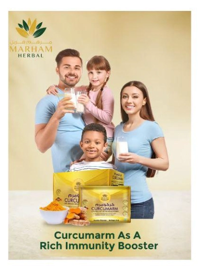 MARHAM HERBAL Curcumarm Sachet: Curcumin and High Protein Supplement | Rich Immunity Booster -3