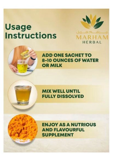 MARHAM HERBAL Curcumarm Sachet: Curcumin and High Protein Supplement | Rich Immunity Booster -5