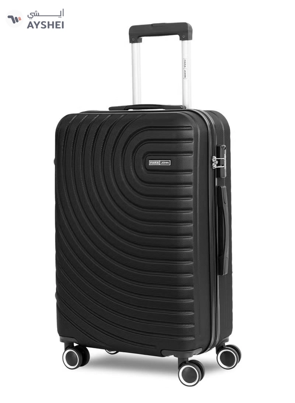 PARAJOHN Cabin Size 20-Inch ABS Lightweight Hardshell Luggage Trolley | carrying 2.5kg 4-Wheel Spinner Suitcase black