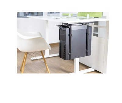 Navodesk Stap-on Under Desk CPU Holder, CPU Mount, PC Holder with Sliding Track-0