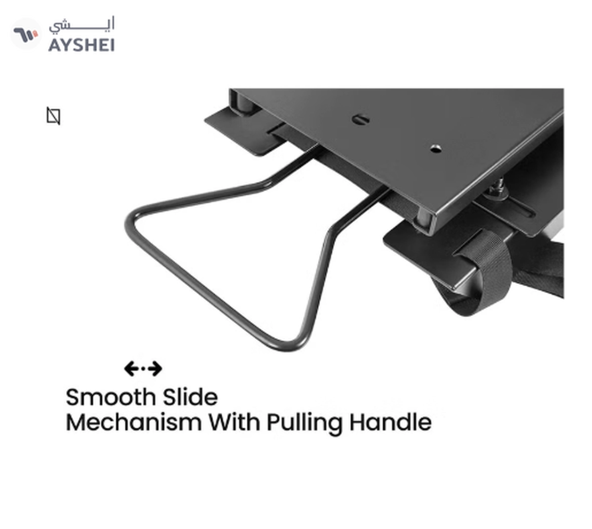 Navodesk Stap-on Under Desk CPU Holder, CPU Mount, PC Holder with Sliding Track-1-1
