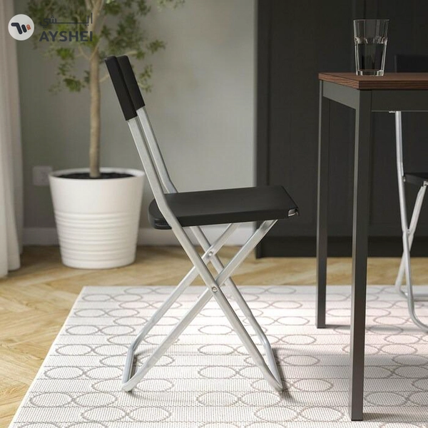 IKEA GUNDE Folding Chair, Black