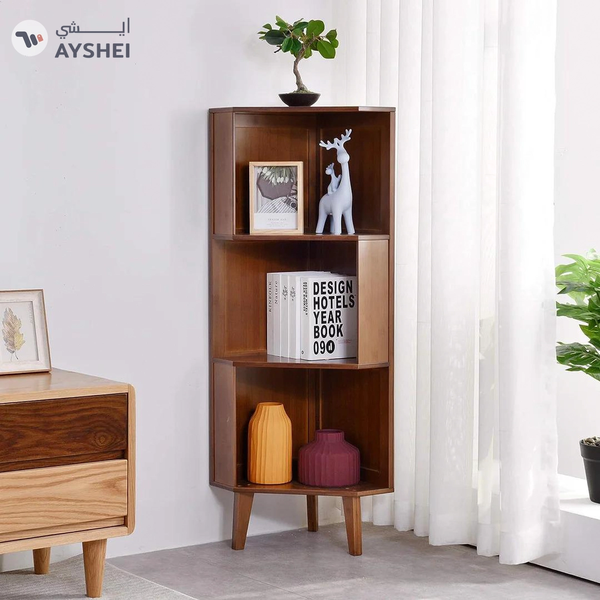 Balanbo Corner Book Cabinet-4-4