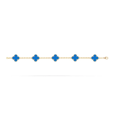Van Cleef & Arpels Vintage Alhambra bracelet, 5 motifs Agate-3