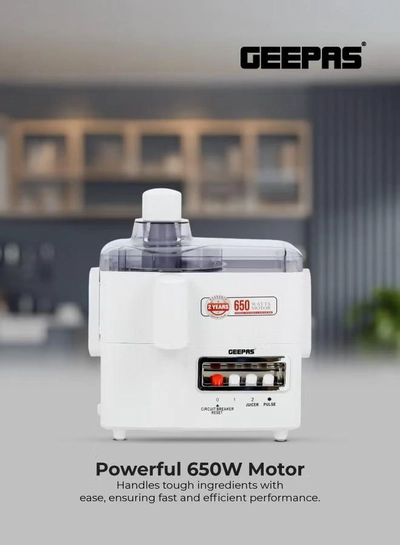 GEEPAS 4-In-1 Multi-Function Food Processor 1.8 L 650 W GSB5439NV White-2