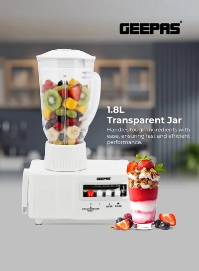 GEEPAS 4-In-1 Multi-Function Food Processor 1.8 L 650 W GSB5439NV White-1