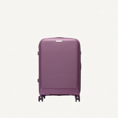 British Traveller 3 Piece Polypropylene Hard Side Spinner Luggage Trolley Set 20/24/28 Inch - Purple-3