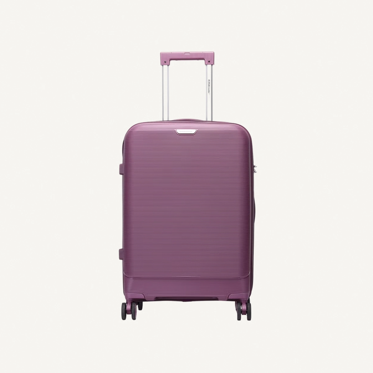British Traveller 3 Piece Polypropylene Hard Side Spinner Luggage Trolley Set 20/24/28 Inch - Purple-1-1