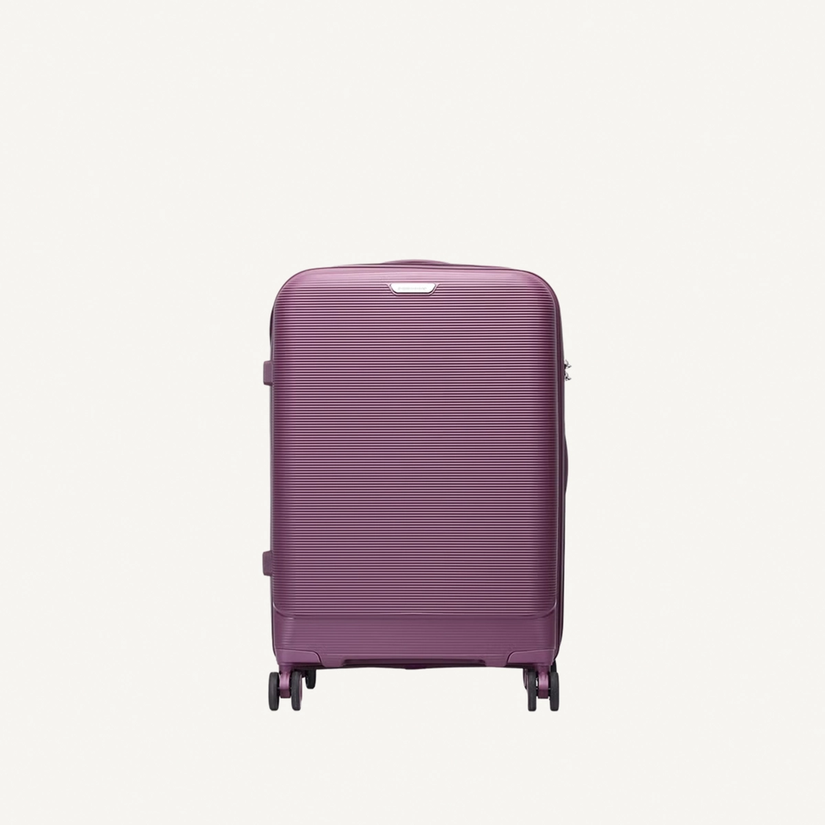 British Traveller 3 Piece Polypropylene Hard Side Spinner Luggage Trolley Set 20/24/28 Inch - Purple-3-3