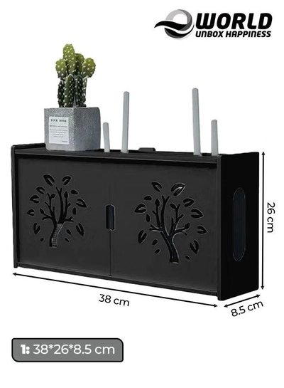 Eworld Stylish Wall-Mounted Router Rack for Wi-Fi Router-1