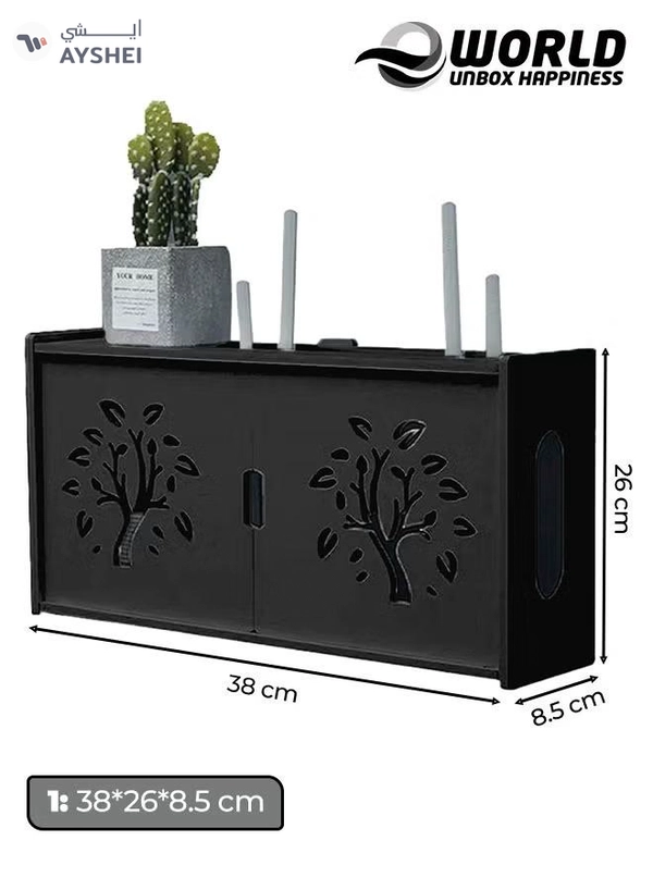 Eworld Stylish Wall-Mounted Router Rack for Wi-Fi Router