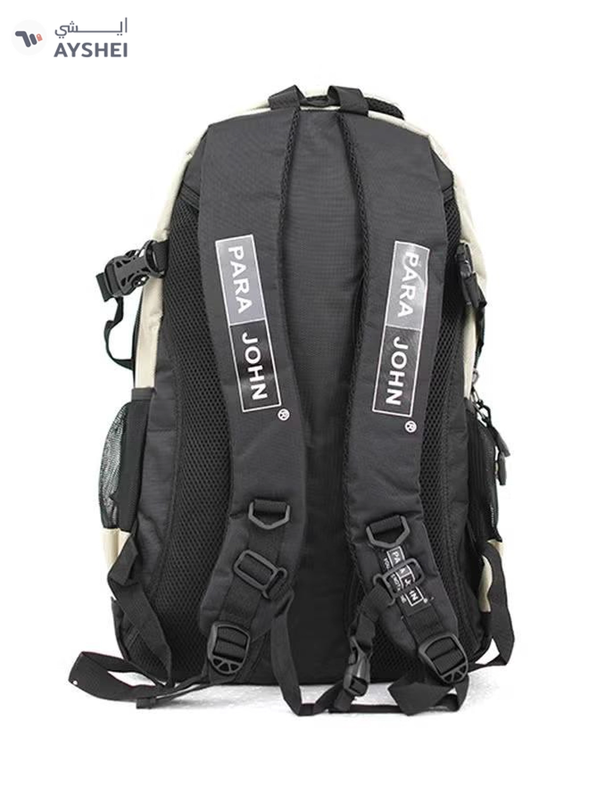 PARAJOHN Nylon Zipper Backpack 24-Inch Beige-3-3