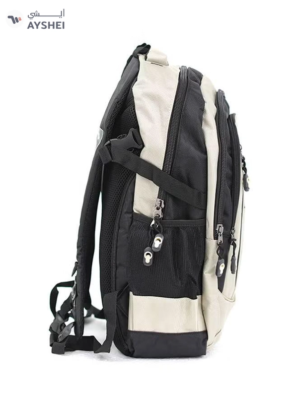 PARAJOHN Nylon Zipper Backpack 24-Inch Beige