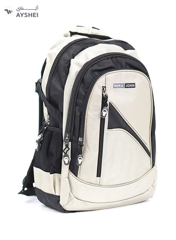PARAJOHN Nylon Zipper Backpack 24-Inch Beige
