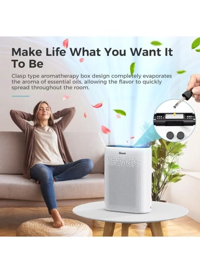 IBSUN Air Purifier Large Room Up to 60 ㎡ with Air Quality Sensors, H13 True HEPA Filter Remove 99.97% for Dust Pet Dander ZY2866-5