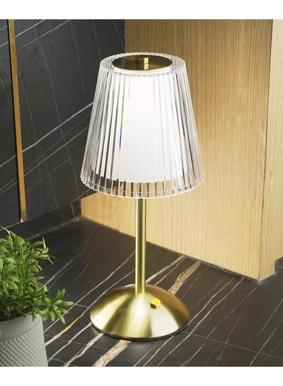 Yuwell Crystal Table Lamp Acrylic Touch Lamp Portable Led Table Lamp With 3 Light Color Modes With Touch Sensor 3-Levels Brightness Desk Lamp For Room Party And Restaurant Decor-0