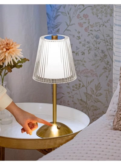 Yuwell Crystal Table Lamp Acrylic Touch Lamp Portable Led Table Lamp With 3 Light Color Modes With Touch Sensor 3-Levels Brightness Desk Lamp For Room Party And Restaurant Decor-3