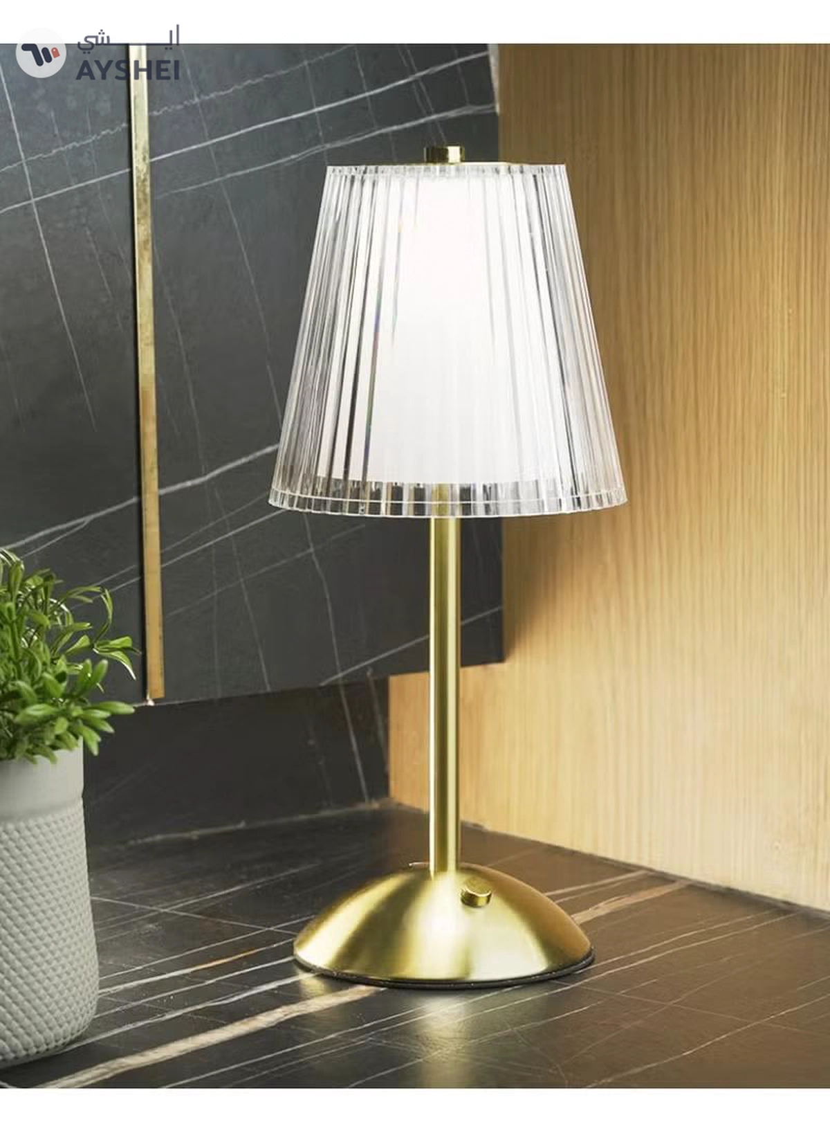 Yuwell Crystal Table Lamp Acrylic Touch Lamp Portable Led Table Lamp With 3 Light Color Modes With Touch Sensor 3-Levels Brightness Desk Lamp For Room Party And Restaurant Decor-2-2