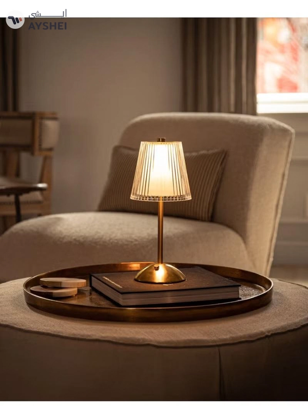 Yuwell Crystal Table Lamp Acrylic Touch Lamp Portable Led Table Lamp With 3 Light Color Modes With Touch Sensor 3-Levels Brightness Desk Lamp For Room Party And Restaurant Decor
