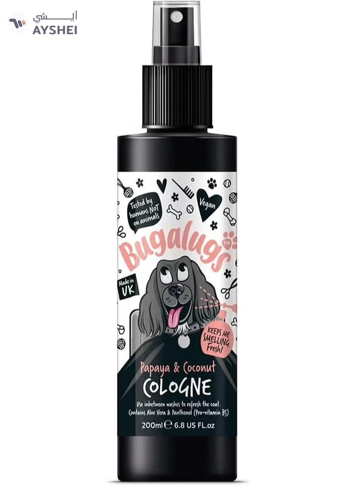  BUGALUGS Papaya & Coconut Cologne 200ml 6.8 Fl Oz