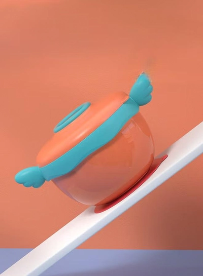 Kiddoz Baby Food Water Warmer Bowl Silicone Stainless Steel Heat Preservation Babe Feeding Water Injection Suction Bowl - Pink-3