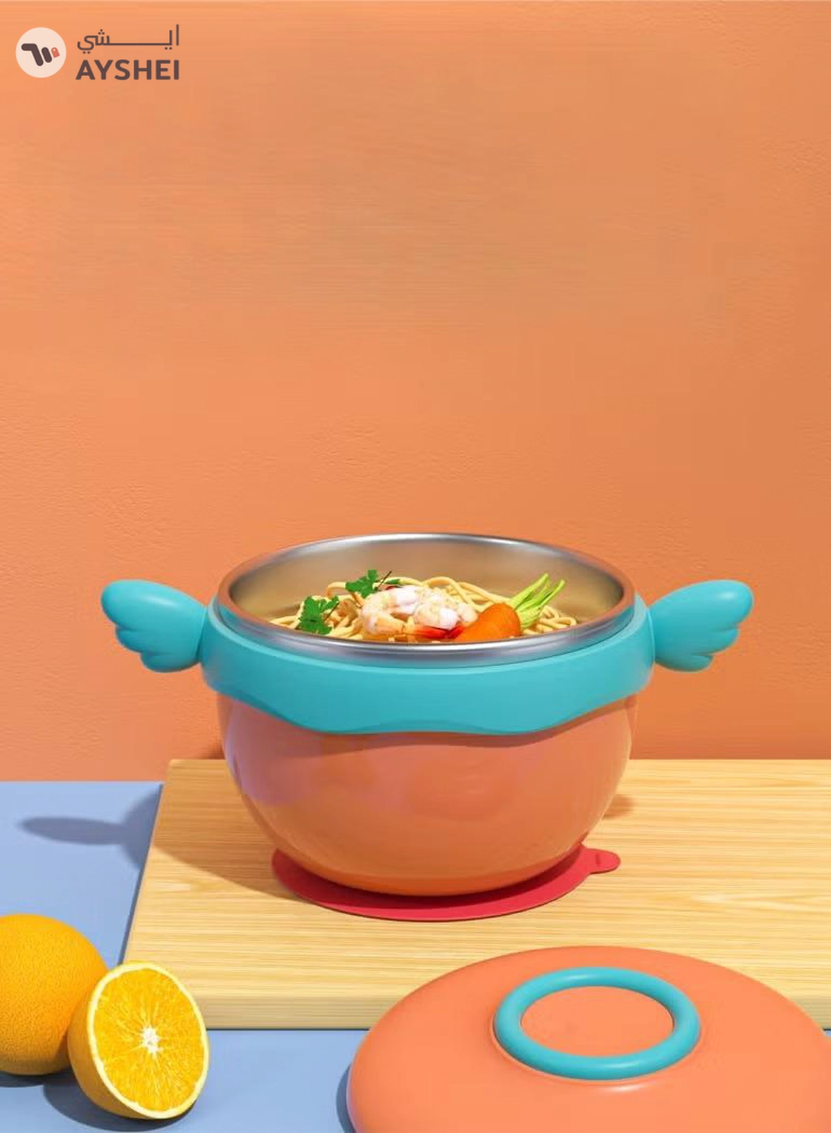 Kiddoz Baby Food Water Warmer Bowl Silicone Stainless Steel Heat Preservation Babe Feeding Water Injection Suction Bowl - Pink-2-2