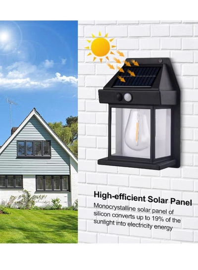 Yuwell Pack Of 8 Pcs Solar Outdoor Light Solar Motion Sensor Security Lights With 3 Lighting Modes Wireless Solar Wall Lights Waterproof Solar Powered Bulb Lights For Garden Home And Garage Use Black-4