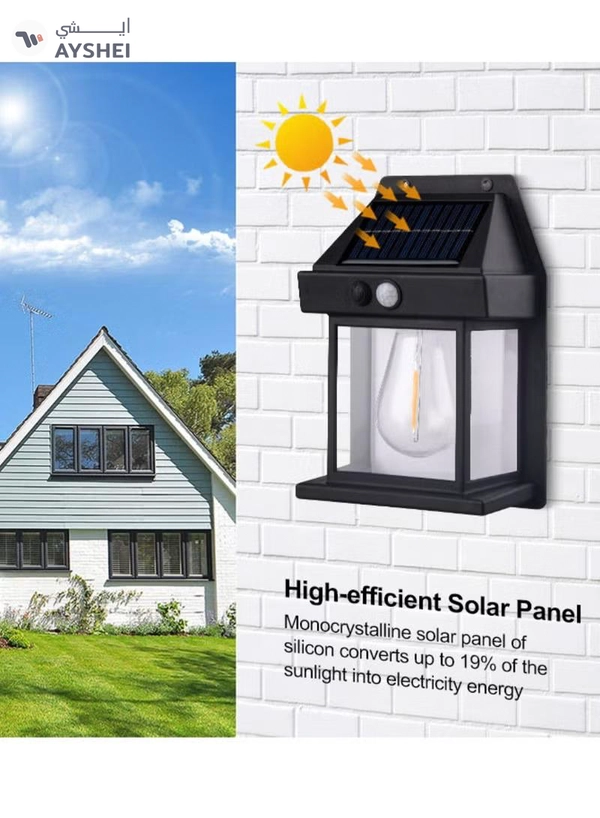 Yuwell Pack Of 8 Pcs Solar Outdoor Light Solar Motion Sensor Security Lights With 3 Lighting Modes Wireless Solar Wall Lights Waterproof Solar Powered Bulb Lights For Garden Home And Garage Use Black