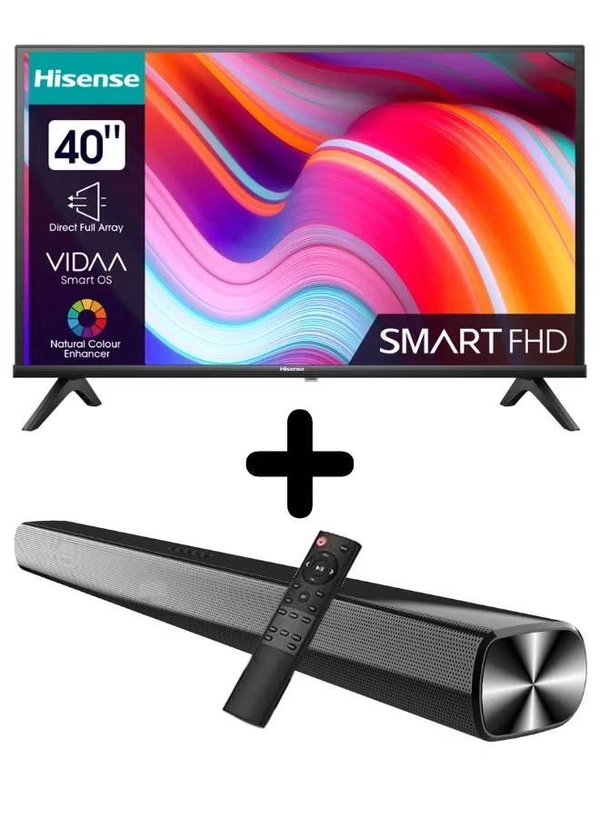 Hisense 40-inch Smart Full HD TV + Soundbar Bundle