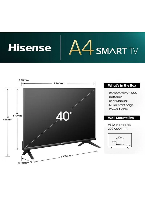 Hisense 40-inch Smart Full HD TV + Soundbar Bundle