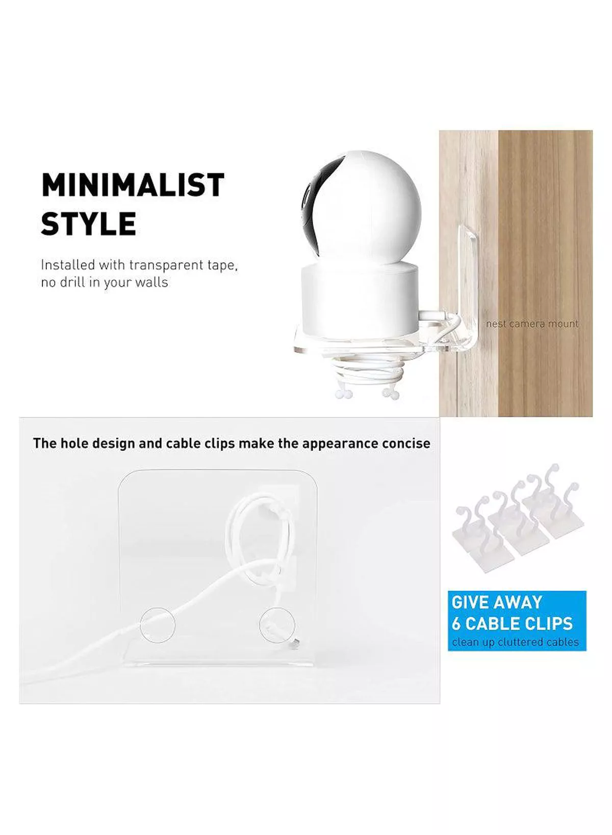 Clear Acrylic Floating Wall Shelves – Wall Mount Display for Baby Monitors, Speakers, Small Plants & Decorative Items-3-3
