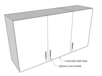 Wall mounted Cabinet: 3 Door-0