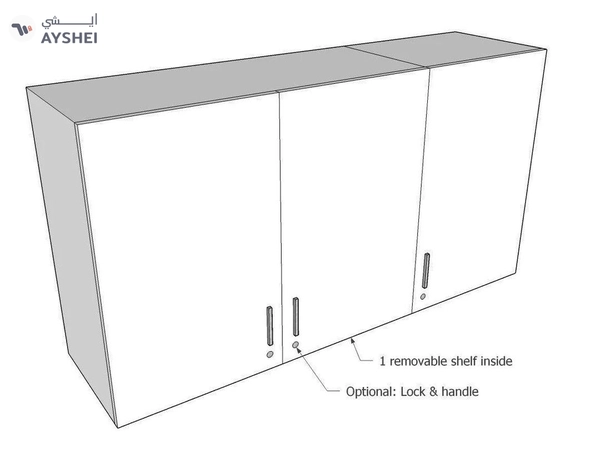 Wall mounted Cabinet: 3 Door