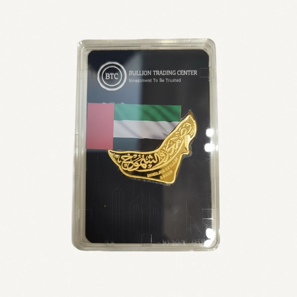 999.9 Purity UAE Map 20 Grams 24 Carat Pure Gold Limited Collectable