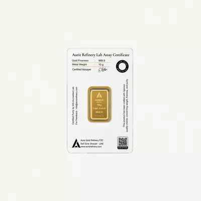 Auriz Minting 10gm 24K Gold Bar - Variable design-2