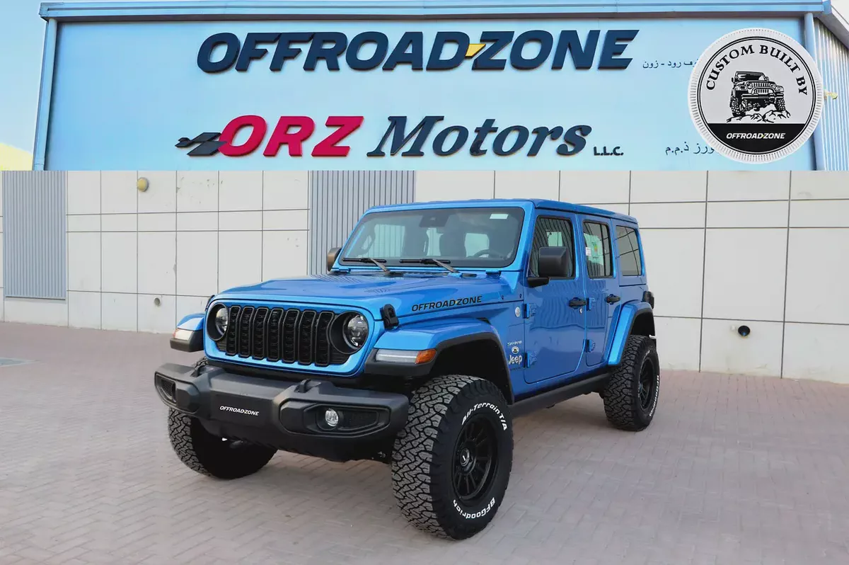 3 YRS DEALER WTY AND 3 YRS SP | 2024 JEEP WRANGLER 4DR SAHARA HYDRO BLUE | ORZ CUSTOM BUILT